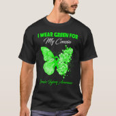 Schmetterling Ich trage Grün für meine Gehirnverle T-Shirt (Vorderseite)