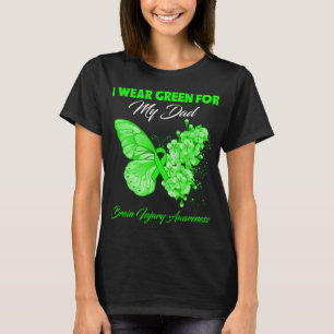 Schmetterling Ich trage Grün für meine Gehirnverle T-Shirt