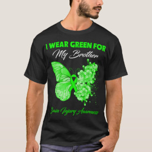 Schmetterling Ich trage Grün für meine Gehirnverle T-Shirt