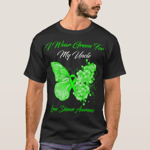 Schmetterling Ich trage Grün für meine Onkel-Lyme- T-Shirt