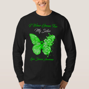 Schmetterling Ich trage Grün für meine Schwester L T-Shirt