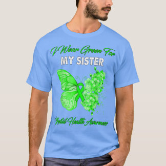 Schmetterling Ich trage Grün für meine Schwester p T-Shirt