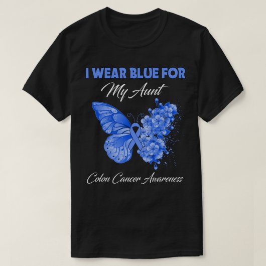 Schmetterling Ich trage Grün für meine Tante Colon T-Shirt (Design vorne)
