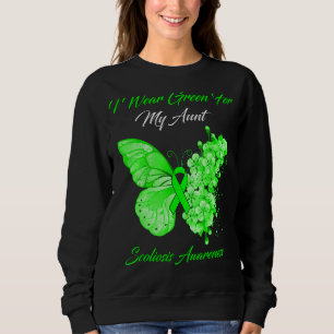 Schmetterling Ich trage Grün für meine Tante Scoli Sweatshirt
