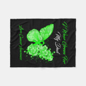 Schmetterling Ich trage Grün für meinen Vater Lebe Fleecedecke (Vorderseite (Horizontal))