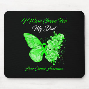 Schmetterling Ich trage Grün für meinen Vater Lebe Mousepad
