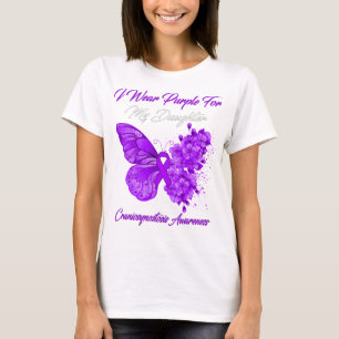 Schmetterling Ich trage Lila für Craniosynostose T-Shirt