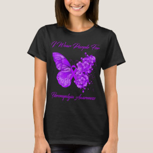 Schmetterling Ich trage Lila für Fibromyalgie T-Shirt