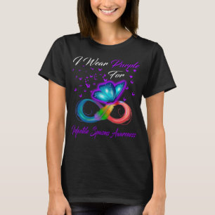 Schmetterling Ich trage Lila für infantile Spasmen T-Shirt