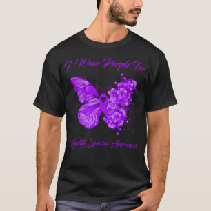 Schmetterling Ich trage Lila für infantile Spasmen T-Shirt