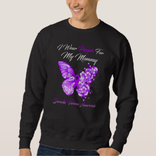 Schmetterling Ich trage Lila für meine Mami Häusli Sweatshirt