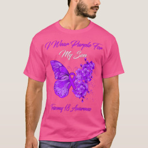 Schmetterling ich trage Lila für meine Son Trisomy T-Shirt