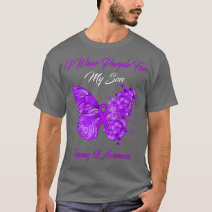 Schmetterling ich trage Lila für meine Son Trisomy T-Shirt