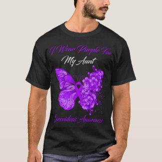 Schmetterling Ich trage Lila für meine Tante Sarco T-Shirt