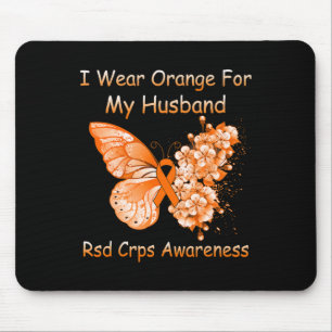 Schmetterling ich trage Orange für meine Handschuh Mousepad