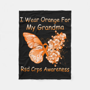 Schmetterling Ich trage Orange für meine Oma Rsd C Fleecedecke