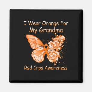 Schmetterling Ich trage Orange für meine Oma Rsd C Magnet