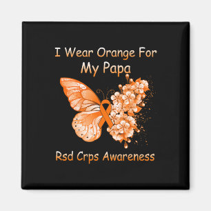 Schmetterling Ich trage Orange für meine Papa Rsd  Magnet