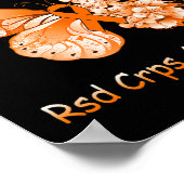Schmetterling Ich trage Orange für meine Papa Rsd Poster (Ecke)