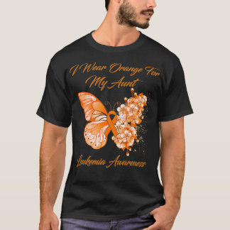 Schmetterling Ich trage Orange für meine Tante Leu T-Shirt