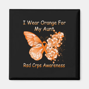 Schmetterling Ich trage Orange für meine Tante RSD Magnet