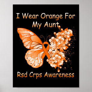 Schmetterling Ich trage Orange für meine Tante RSD Poster