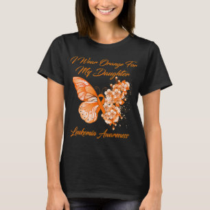 Schmetterling Ich trage Orange für meine Tochter L T-Shirt
