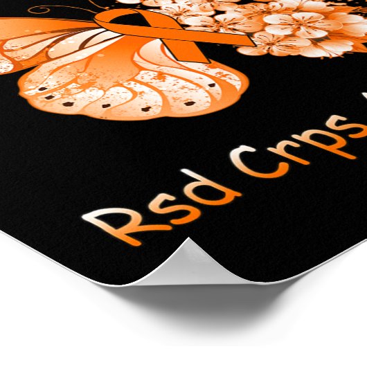 Schmetterling Ich trage Orange für meinen Bruder R Poster (Ecke)