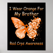 Schmetterling Ich trage Orange für meinen Bruder R Poster (Vorne)