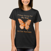 Schmetterling Ich trage Orange für meinen Vater RS T-Shirt (Vorderseite)