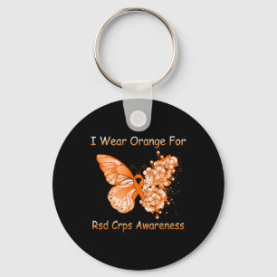 Schmetterling Ich trage Orange für RSD CRPS Sensib Schlüsselanhänger