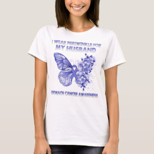 Schmetterling Ich trage Periwinkle für meinen Mann T-Shirt