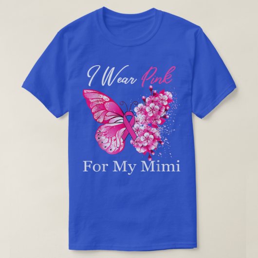 Schmetterling Ich trage Rosa wegen meiner Mimi-Bru T-Shirt (Design vorne)
