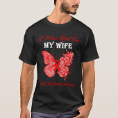 Schmetterling Ich trage Rot für meine Ehefrau Sich T-Shirt (Vorderseite)