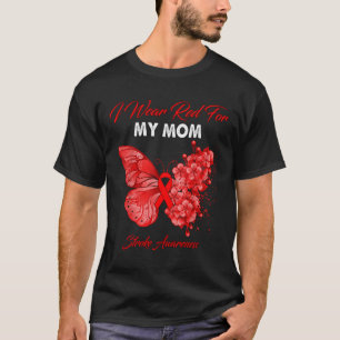 Schmetterling ich trage Rot für meine Mama Stroke T-Shirt