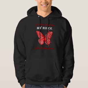 Schmetterling Ich trage Rot für meine Nichte Siche Hoodie
