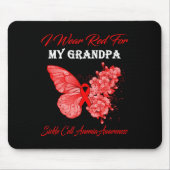 Schmetterling Ich trage Rot für meine Opferkranzze Mousepad (Vorne)