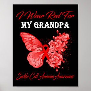 Schmetterling Ich trage Rot für meine Opferkranzze Poster