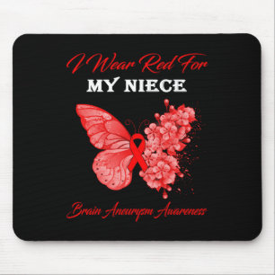 Schmetterling Ich trage Rot für meinen Nichte Gehi Mousepad