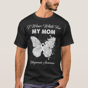 Schmetterling Ich trage Weiß für meine Osteoporose T-Shirt