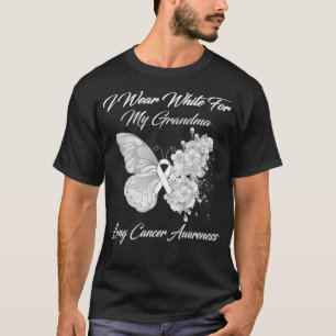 Schmetterling Ich trage Weiß für meinen Oma Lungen T-Shirt