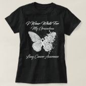 Schmetterling Ich trage Weiß für meinen Oma Lungen T-Shirt (Design vorne)