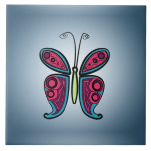 Schmetterling Illustration Fliese