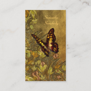 Schmetterling-Illustration im Vintage-Stil Visitenkarte