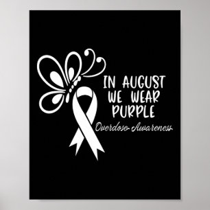 Schmetterling im August Wir tragen Lila Überdosier Poster