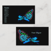 Schmetterling im blauen Licht Visitenkarte (Vorne/Hinten)