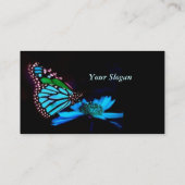 Schmetterling im blauen Licht Visitenkarte (Rückseite)