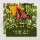 Schmetterling im Blumengarten Party Einladung (Vorne/Hinten)