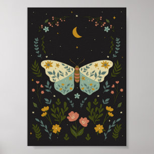 Schmetterling im bohischen Stil Poster