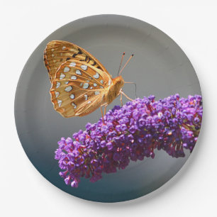 Schmetterling im Butterfly Bush Pappteller